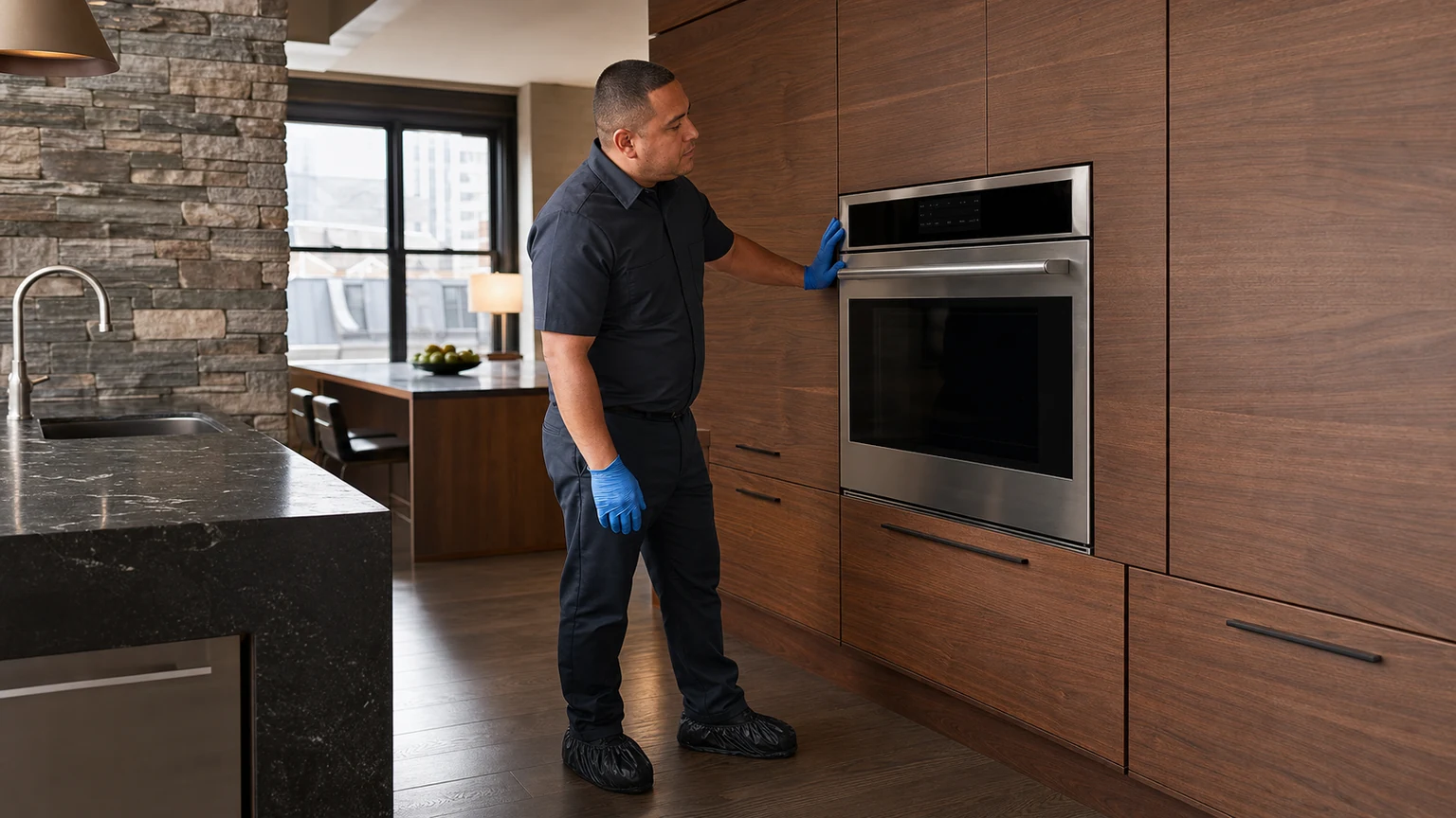 Built-in wall oven diagnostic visit in the service area